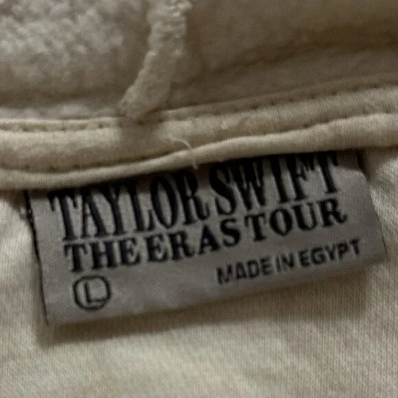 Taylor Swift Eras Tour Beige Hoodie Size Large - Picture 4 of 4